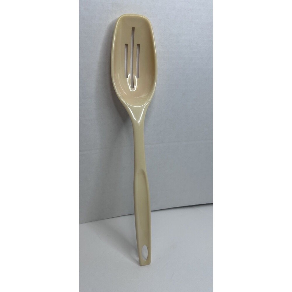 VTG Foley Nylon Slotted Spoon Spaghetti Server Beige Cream Kitchen Utensil USA